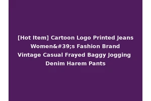 [Hot Item] Cartoon Logo Printed Jeans Women's Fashion Brand Vintage Casual Frayed Baggy Jogging Denim Harem Pants
