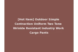 [Hot Item] Outdoor Simple Contraction Uniform Two Tone Wrinkle Resistant Industry Work Cargo Pants