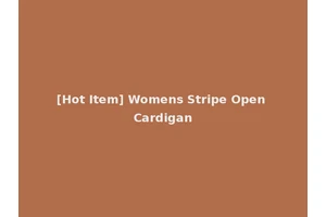 [Hot Item] Womens Stripe Open Cardigan
