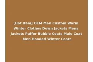 [Hot Item] OEM Men Custom Warm Winter Clothes Down Jackets Mens Jackets Puffer Bubble Coats Male Coat Men Hooded Winter Coats
