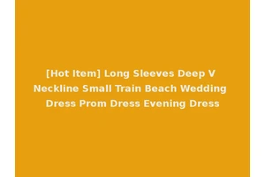 [Hot Item] Long Sleeves Deep V Neckline Small Train Beach Wedding Dress Prom Dress Evening Dress