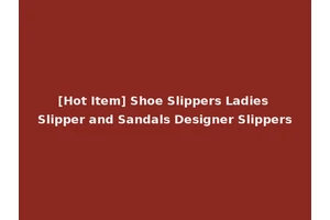 [Hot Item] Shoe Slippers Ladies Slipper and Sandals Designer Slippers