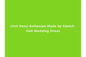 [Hot Item] Aoliweiya Made by Sketch Hall Wedding Dress