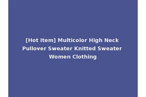 [Hot Item] Multicolor High Neck Pullover Sweater Knitted Sweater Women Clothing