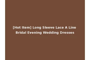 [Hot Item] Long Sleeve Lace A Line Bridal Evening Wedding Dresses