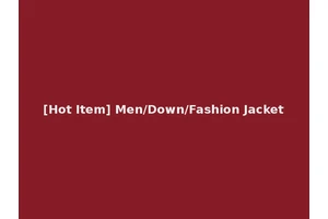 [Hot Item] Men/Down/Fashion Jacket