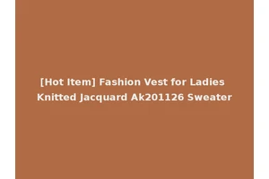 [Hot Item] Fashion Vest for Ladies Knitted Jacquard Ak201126 Sweater