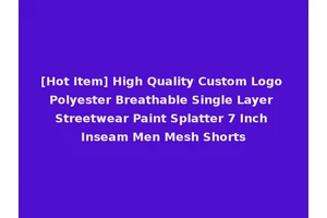 [Hot Item] High Quality Custom Logo Polyester Breathable Single Layer Streetwear Paint Splatter 7 Inch Inseam Men Mesh Shorts