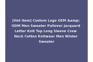 [Hot Item] Custom Logo OEM &amp; ODM Men Sweater Pullover Jacquard Letter Knit Top Long Sleeve Crew Neck Cotton Knitwear Men Winter Sweater