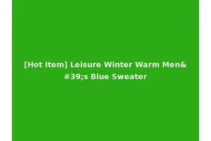 [Hot Item] Leisure Winter Warm Men's Blue Sweater