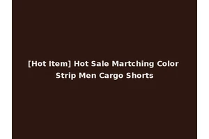 [Hot Item] Hot Sale Martching Color Strip Men Cargo Shorts
