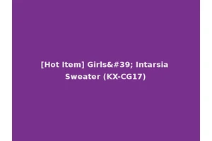 [Hot Item] Girls' Intarsia Sweater (KX-CG17)