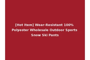 [Hot Item] Wear-Resistant 100% Polyester Wholesale Outdoor Sports Snow Ski Pants