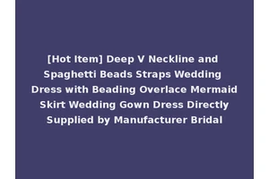 [Hot Item] Deep V Neckline and Spaghetti Beads Straps Wedding Dress with Beading Overlace Mermaid Skirt Wedding Gown Dress Directly Supplied by Manufacturer Bridal