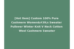 [Hot Item] Custom 100% Pure Cashmere Women's Sweater Pullover Winter Knit V Neck Cotton Wool Cashmere Sweater