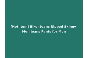 [Hot Item] Biker Jeans Ripped Skinny Men Jeans Pants for Men