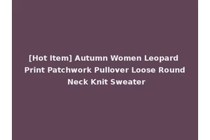 [Hot Item] Autumn Women Leopard Print Patchwork Pullover Loose Round Neck Knit Sweater