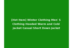 [Hot Item] Winter Clothing Men′ S Clothing Hooded Warm and Cold Jacket Casual Short Down Jacket