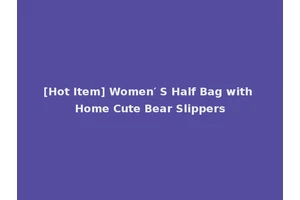 [Hot Item] Women′ S Half Bag with Home Cute Bear Slippers