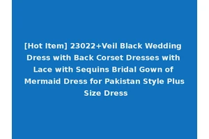 [Hot Item] 23022+Veil Black Wedding Dress with Back Corset Dresses with Lace with Sequins Bridal Gown of Mermaid Dress for Pakistan Style Plus Size Dress