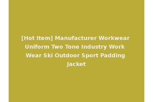 [Hot Item] Manufacturer Workwear Uniform Two Tone Industry Work Wear Ski Outdoor Sport Padding Jacket
