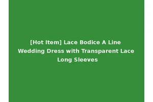 [Hot Item] Lace Bodice A Line Wedding Dress with Transparent Lace Long Sleeves