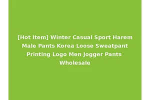 [Hot Item] Winter Casual Sport Harem Male Pants Korea Loose Sweatpant Printing Logo Men Jogger Pants Wholesale