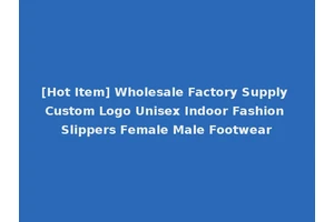 [Hot Item] Wholesale Factory Supply Custom Logo Unisex Indoor Fashion Slippers Female Male Footwear