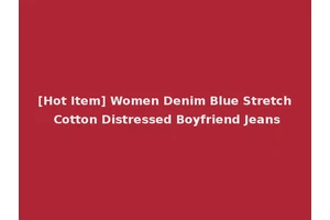 [Hot Item] Women Denim Blue Stretch Cotton Distressed Boyfriend Jeans