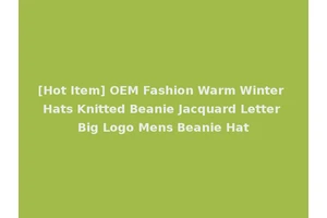 [Hot Item] OEM Fashion Warm Winter Hats Knitted Beanie Jacquard Letter Big Logo Mens Beanie Hat
