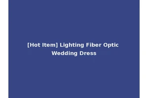 [Hot Item] Lighting Fiber Optic Wedding Dress