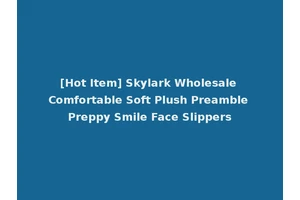 [Hot Item] Skylark Wholesale Comfortable Soft Plush Preamble Preppy Smile Face Slippers