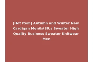 [Hot Item] Autumn and Winter New Cardigan Men's Sweater High Quality Business Sweater Knitwear Men