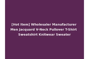 [Hot Item] Wholesaler Manufacturer Men Jacquard V-Neck Pullover T-Shirt Sweatshirt Knitwear Sweater