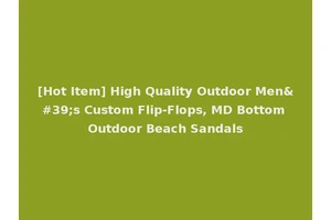 [Hot Item] High Quality Outdoor Men's Custom Flip-Flops, MD Bottom Outdoor Beach Sandals