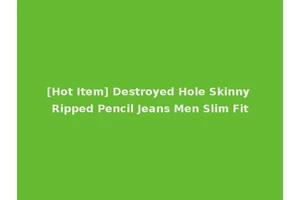 [Hot Item] Destroyed Hole Skinny Ripped Pencil Jeans Men Slim Fit