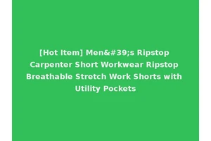 [Hot Item] Men's Ripstop Carpenter Short Workwear Ripstop Breathable Stretch Work Shorts with Utility Pockets