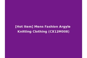 [Hot Item] Mens Fashion Argyle Knitting Clothing (CX12M008)