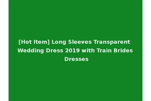 [Hot Item] Long Sleeves Transparent Wedding Dress 2019 with Train Brides Dresses