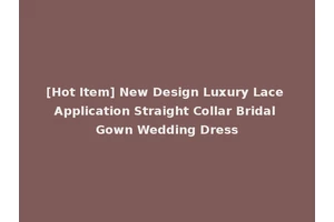 [Hot Item] New Design Luxury Lace Application Straight Collar Bridal Gown Wedding Dress