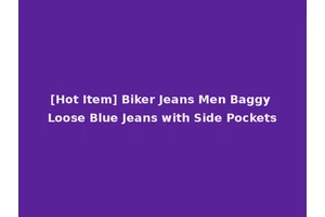 [Hot Item] Biker Jeans Men Baggy Loose Blue Jeans with Side Pockets