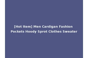 [Hot Item] Men Cardigan Fashion Pockets Hoody Sprot Clothes Sweater