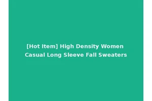 [Hot Item] High Density Women Casual Long Sleeve Fall Sweaters