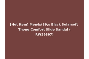 [Hot Item] Men's Black Solarsoft Thong Comfort Slide Sandal (RW29397)