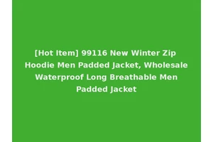 [Hot Item] 99116 New Winter Zip Hoodie Men Padded Jacket, Wholesale Waterproof Long Breathable Men Padded Jacket
