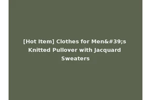 [Hot Item] Clothes for Men's Knitted Pullover with Jacquard Sweaters