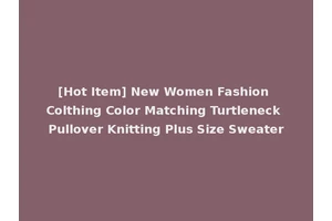 [Hot Item] New Women Fashion Colthing Color Matching Turtleneck Pullover Knitting Plus Size Sweater