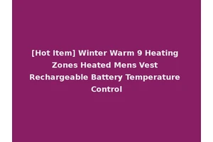 [Hot Item] Winter Warm 9 Heating Zones Heated Mens Vest Rechargeable Battery Temperature Control