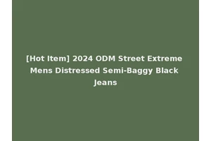 [Hot Item] 2024 ODM Street Extreme Mens Distressed Semi-Baggy Black Jeans