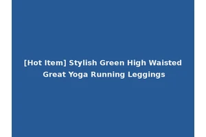 [Hot Item] Stylish Green High Waisted Great Yoga Running Leggings